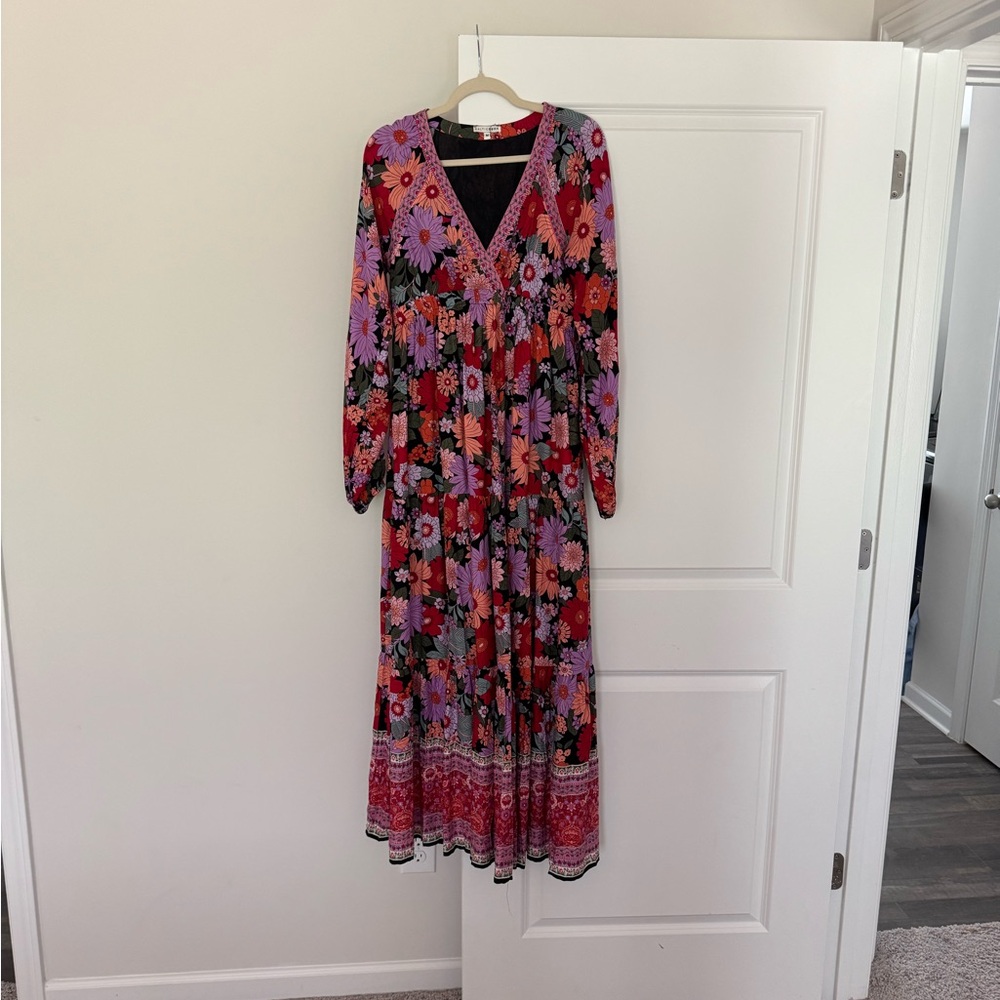 Floral Long Sleeve Maxi Dress (Baltic Born)